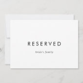 Carte Symbole réservé à la typographie chic (Dos)