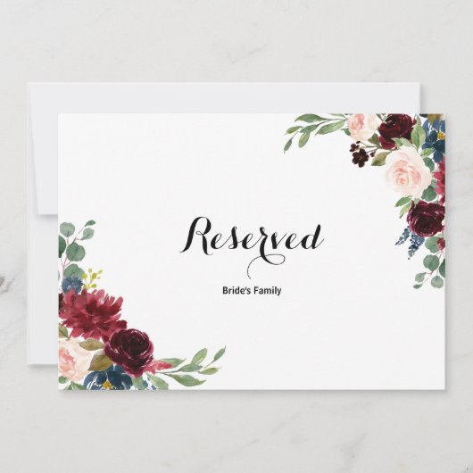 Carte SYMBOLE RÉSERVÉ D'Automne Rustique Éblouissant Bou (Devant)