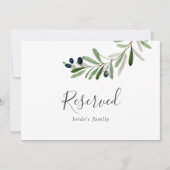 Carte Symbole réservé de la Branche d'Olivier moderne (Devant)