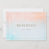 Carte Symbole réservé de l'aquarelle du coucher de solei (Devant)