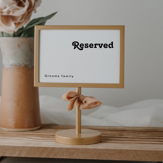 Carte Symbole Réservé de lettres rétro moderne