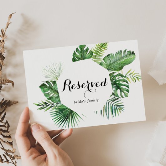 Carte Symbole réservé de mariage de destination géométri