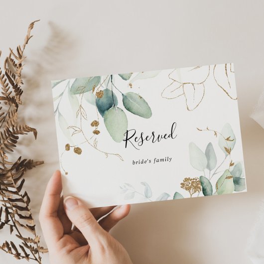 Carte SYMBOLE RÉSERVÉ D'Éucalyptus D'Or