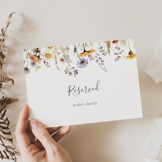 Carte SYMBOLE RÉSERVÉ DU Fleur sauvage D'Automne Sunshin