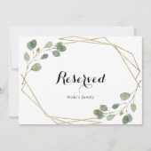 Carte Symbole réservé du Mariage de calligraphie géométr (Devant)