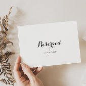 Carte Symbole Réservé Mariage de calligraphie moderne