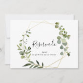 Carte SYMBOLE RÉSERVÉ Mariage espagnol vert tropical (Devant)