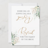 Carte Symbole romantique Gold Greenery Mariage blanc Rés (Devant)