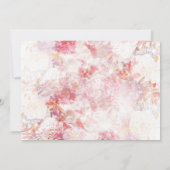 Carte Symbole romantique Mariage à fleurs roses de print (Dos)