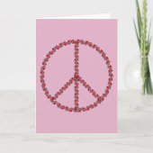 Carte SYMBOLE rose DE LA PAIX (Devant)