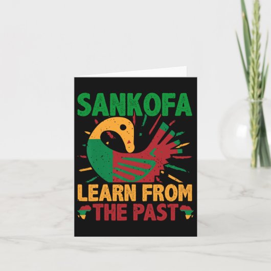 Carte Symbole Sankofa et Adinkra Ghana pour l'histoire d (Devant)