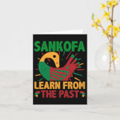Carte Symbole Sankofa et Adinkra Ghana pour l'histoire d (Fleur jaune)