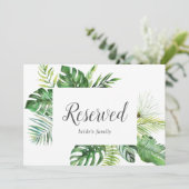 Carte Symbole sauvage de palme tropicale réservé (Debout devant)