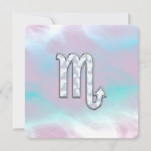 Carte Symbole Scorpio Zodiac en style perle