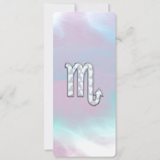 Carte Symbole Scorpio Zodiac en style perle (Devant)