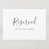 Carte Symbole simple et élégant de mariage réservé (Devant)