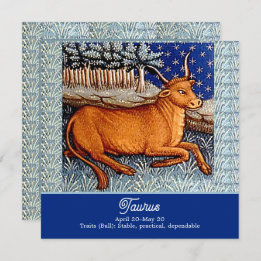 Carte Symbole Taurus Zodiac Bull fête d'anniversaire