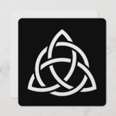 Carte Symbole triquetra de noeud de trinité celtique (Devant / Derrière)