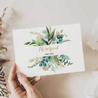 Symbole vintage Gold et Green Eucalyptus Réservé