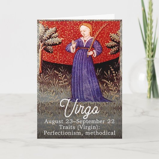 Carte Symbole Virgin Zodiac fête d'anniversaire (Devant)