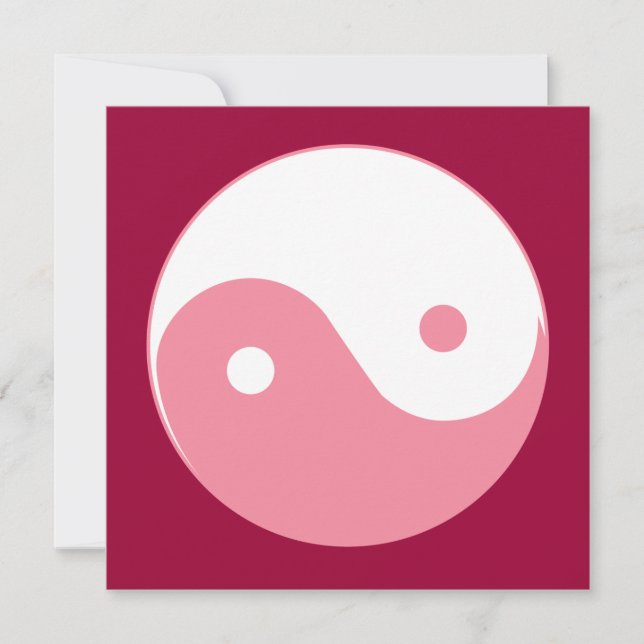 Carte Symbole Yin-Yang rose (Devant)