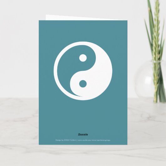 Carte Symbole Yin Yang - tatouage solide design 2 (Dos)