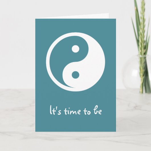 Carte Symbole Yin Yang - tatouage solide design 2 (Devant)