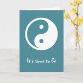 Carte Symbole Yin Yang - tatouage solide design 2 (Fleur jaune)