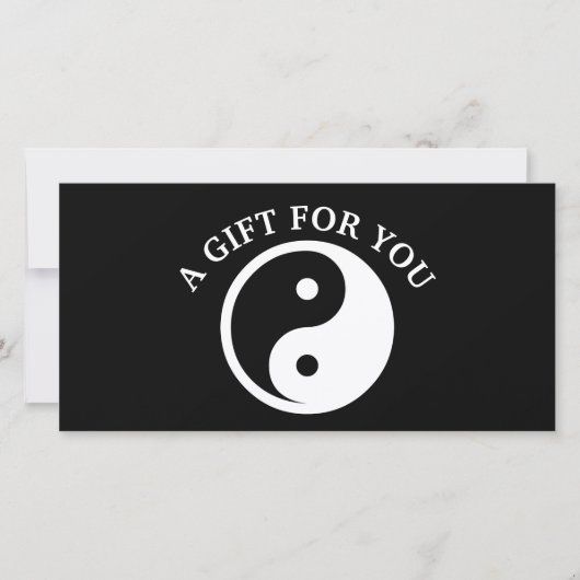 Carte Symbole Yin Yang - tatouage solide design 2 (Devant)