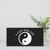 Carte Symbole Yin Yang - tatouage solide design 2 (Debout devant)