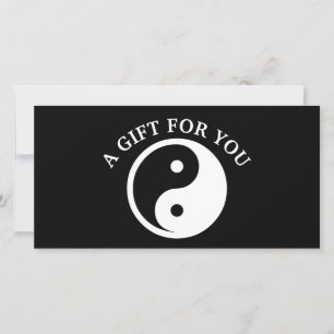 Carte Symbole Yin Yang - tatouage solide design 2