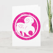 Carte SYMBOLE Zodiaque Aries Grunge Ram Rose Astrologie (Devant)