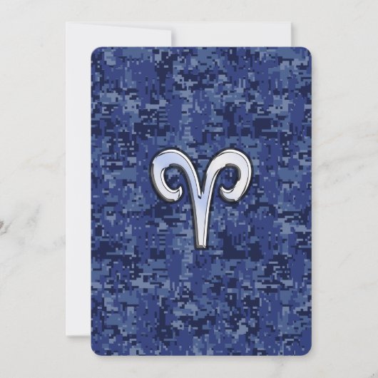 Carte SYMBOLE Zodiaque Aries sur la caméra numérique ble (Devant)