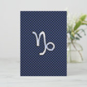 Carte SYMBOLE Zodiaque Capricorne bleu marine en fibre d (Debout devant)