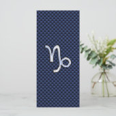 Carte SYMBOLE Zodiaque Capricorne bleu marine en fibre d (Debout devant)