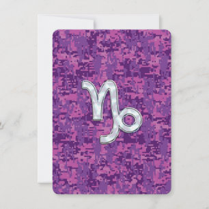 Carte SYMBOLE Zodiaque Capricorne sur Camo numérique Fuc
