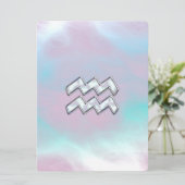 Carte Symbole Zodiaque d'Aquarius sur la mère de Pearl N (Debout devant)