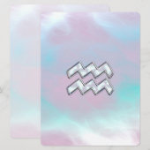 Carte Symbole Zodiaque d'Aquarius sur la mère de Pearl N (Devant / Derrière)