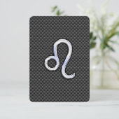 Carte Symbole Zodiaque Leo d'argent sur l'impression de  (Debout devant)