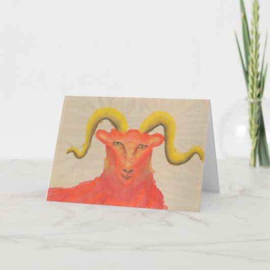 Carte SYMBOLE Zodiaque Rouge Aries (Devant)