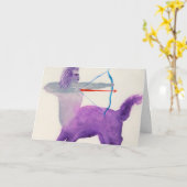 Carte Symbole zodiaque sagittaire pourpre (Fleur jaune)