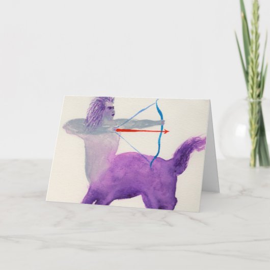 Carte Symbole zodiaque sagittaire pourpre (Devant)