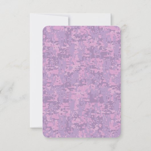 Carte Symbole Zodiaque Scorpio sur Camo numérique rose (Dos)
