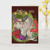 Carte SYMBOLE Zodiaque Taurus (Fleur jaune)