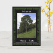 Carte Symboles de l'arbre d'anniversaire celtique de mar (Fleur jaune)