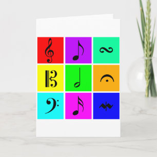 Carte symboles de musique vive