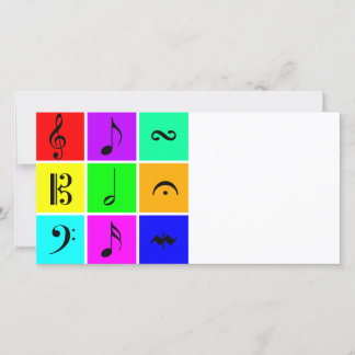 Carte symboles de musique vive