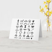 Carte Symboles d'images amérindiens (Fleur jaune)