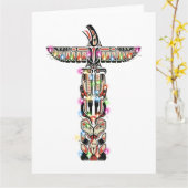 Carte Symbolisme des Thunderbird Haida Nation autochtone (Fleur jaune)