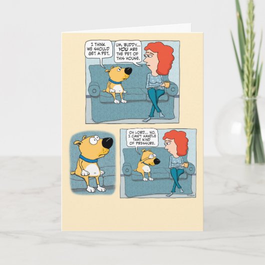 Carte Sympa et drôle Chien Stress out Anniversaire (Devant)